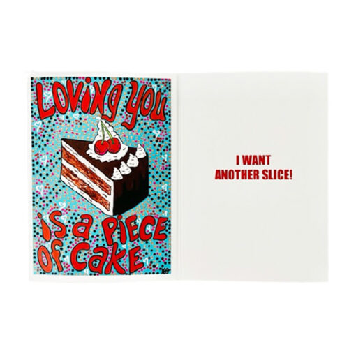 Loving You is A Piece of Cake Greeting Card 5″ x 7″Original Artwork by Robin Babitt