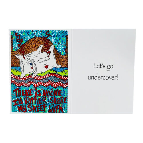 Share My Sheet Greeting Card 5″ x 7″ - Original Artwork by Robin Babitt