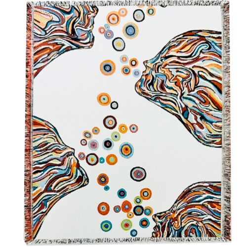 Underwater Aliens 1 Woven Throw - Original Artwork by Robin Babitt