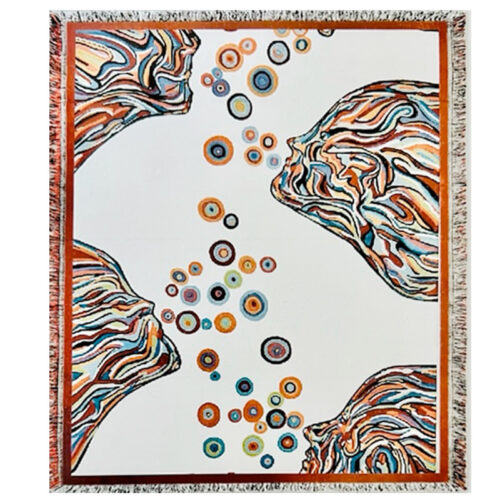 Underwater Aliens _2 Woven Throw - Original Artwork by Robin Babitt