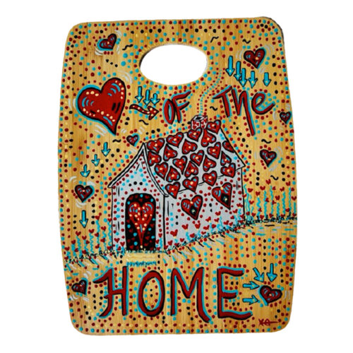 Heart of the Home Wood Cutting Board 15″ x 11″- Original Artwork by Robin Babitt