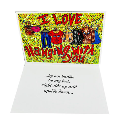 I Love Hanging with You Greeting Card I Love Hanging With You Original Artwork by Robin Babitt Greeting Card 5″ x 7″