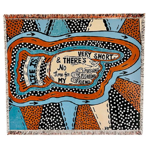 Life is Very Short Woven Throw Blanket- Original Artwork by Robin Babitt