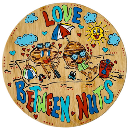 Love Between Nuts 17 round lazy susan - by Robin Babitt