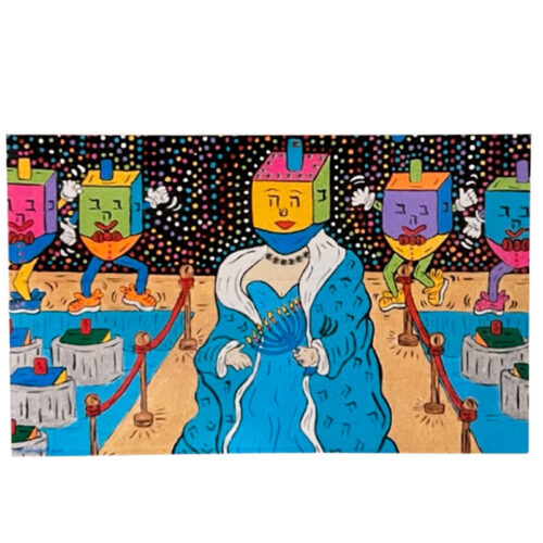 Shayna Maidel and The Dancin' Dreidels Acrylic Serving Tray - Artwork by Robin BabittShayna Maidel and The Dancin’ Dreidels LG Acrylic Serving Tray 16 1/4″ x 10 1/2″ - Original Artwork by Robin Babitt