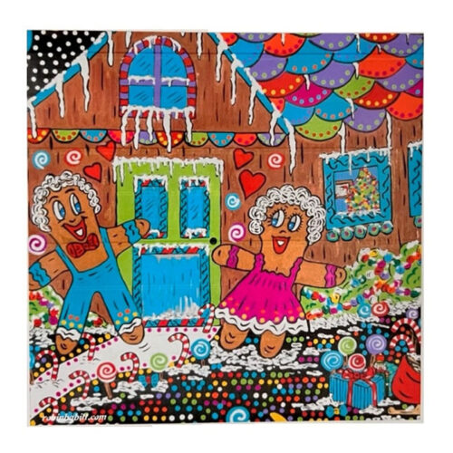You Fill My Head with Gingerbread Acrylic Serving Tray - Artwork by Robin Babitt