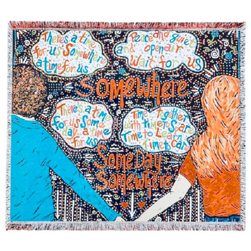 Somewhere Woven Throw Blanket - Original Artwork by Robin Babitt