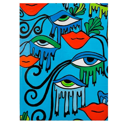 Eye Magic Cozy Fleece Throw Blanket - Original Artwork by Robin Babitt