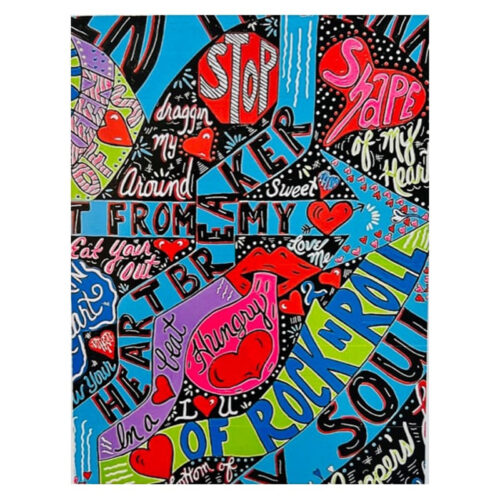 Straight From My Heart Cozy Fleece Blanket 50″ x 60″ - Original Artwork by Robin Babitt