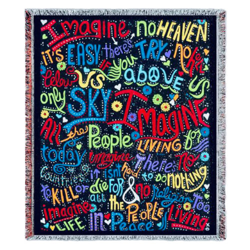 IMAGINE Woven Throw Blanket - Original Artwork by Robin Babitt
